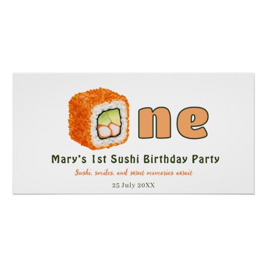 Sushi- 1st Birthday ポスター (正面)