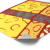 Sushi and rolls seamless pattern. Doodle cartoon c ポスター (角)