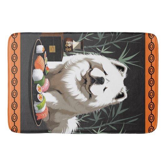 SUSHI ANYONE クリームチャウマット バスマット (正面)