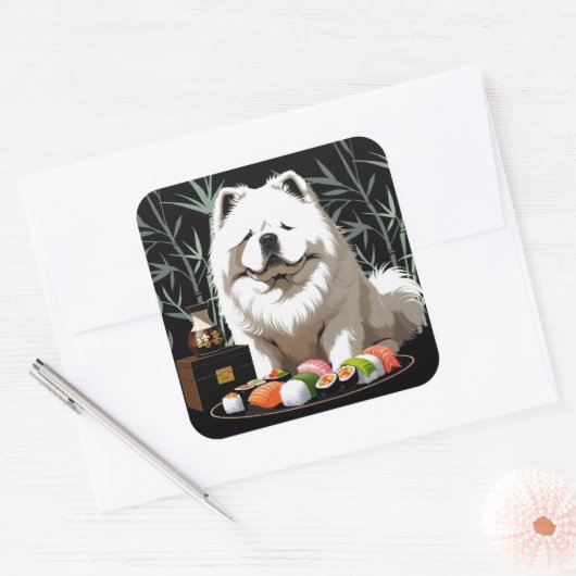 SUSHI ANYONE - Cream Chow  スクエアシール (封筒)