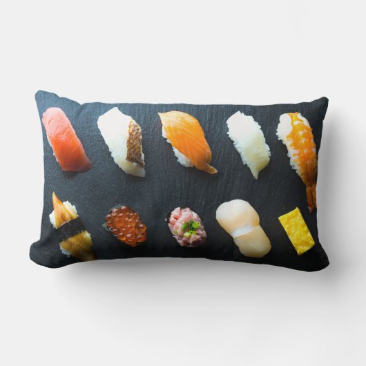 SUSHI ART CUSHION – 10 Beautiful Sushi Sushi ランバークッション (正面)