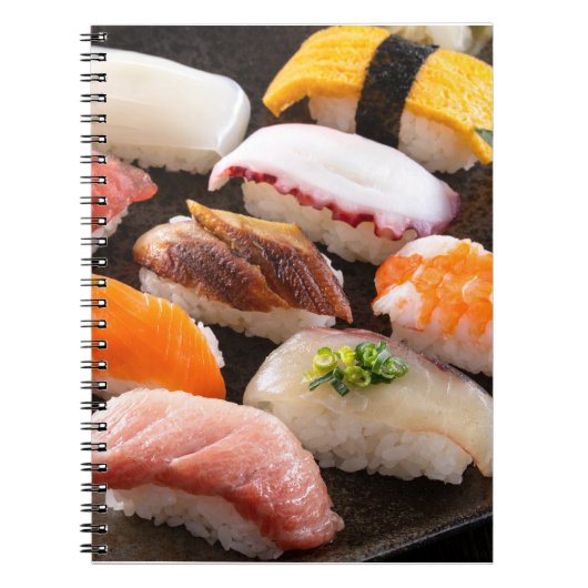Sushi Art Notebook – Minimal Japanese Style ノートブック (正面)
