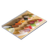 Sushi Art on Wooden Platter Notebook ノートブック (左側)