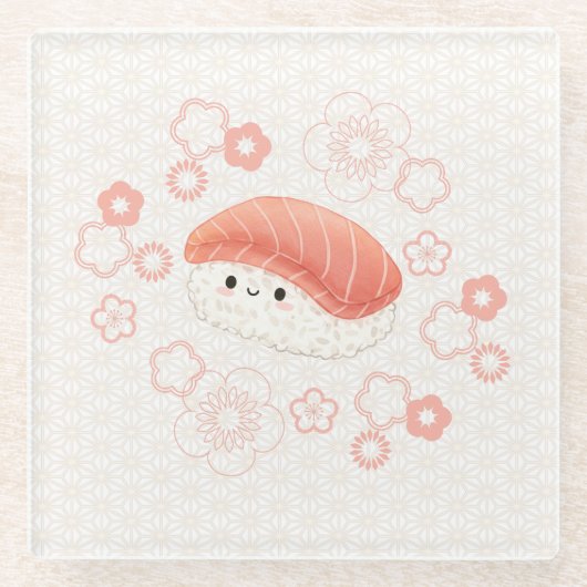 Sushi Baby Character ガラスコースター (正面)