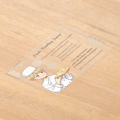 Sushi Birthday Party Invitation with Cute Anime  アクリル招待状 (レイダウン)