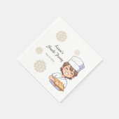 Sushi Birthday Party Invitation with Cute Anime  スタンダードカクテルナプキン (角)