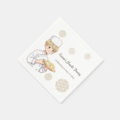 Sushi Birthday Party Invitation with Cute Anime  スタンダードカクテルナプキン (角)