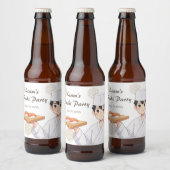Sushi Birthday Party Invitation with Cute Anime  ビールラベル (ボトル)
