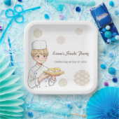 Sushi Birthday Party Invitation with Cute Anime  ペーパープレート (パーティー)