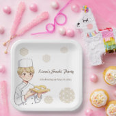 Sushi Birthday Party Invitation with Cute Anime  ペーパープレート (パーティー)