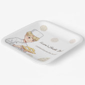 Sushi Birthday Party Invitation with Cute Anime  ペーパープレート (傾斜あり)