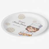 Sushi Birthday Party Invitation with Cute Anime  ペーパープレート (アングル)