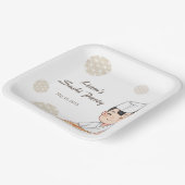 Sushi Birthday Party Invitation with Cute Anime ペーパープレート (傾斜あり)