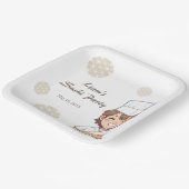 Sushi Birthday Party Invitation with Cute Anime ペーパープレート (傾斜あり)