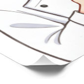 Sushi Birthday Party Invitation with Cute Anime  ポスター (コーナー)