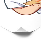 Sushi Birthday Party Invitation with Cute Anime  ポスター (コーナー)