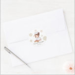 Sushi Birthday Party Invitation with Cute Anime  ラウンドシール<br><div class="desc">Sushi Birthday Party Invitation with Cute Anime Chef Design Celebrate your special day with this charming sushi birthday party invitation featuring a cute anime-style sushi chef. This simple and elegant design includes space to customize the date, time, and location of your party. Perfect for sushi lovers and fans of Japanese...</div>