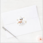 Sushi Birthday Party Invitation with Cute Anime  ラウンドシール<br><div class="desc">Sushi Birthday Party Invitation with Cute Anime Chef Design Celebrate your special day with this charming sushi birthday party invitation featuring a cute anime-style sushi chef. This simple and elegant design includes space to customize the date, time, and location of your party. Perfect for sushi lovers and fans of Japanese...</div>