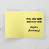 SUSHI CAT 誕生日カード 楽しい カード (内部)