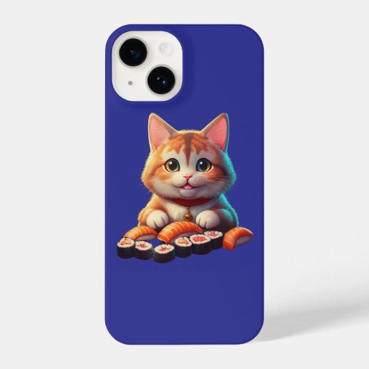 Sushi Cat iPhone 14ケース iPhoneケース (裏面)