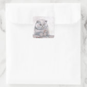 Sushi Cat Mr. Grumps ©CSiravo スクエアシール (バッグ)