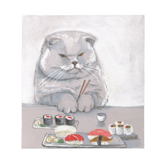 Sushi Cat Mr. Grumps ©CSiravo ノートパッド