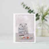 Sushi Cat Mr. Grumps ©CSiravo ポストカード (スタンド正面)