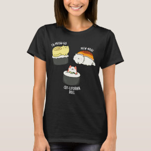 Sushi Cats おもしろい Sushi Pun Dark BG Tシャツ