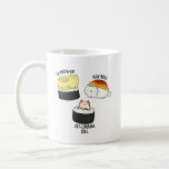Sushi Cats Funny Sushi Pun コーヒーマグカップ<br><div class="desc">すし猫おもしろいすしプリンには、子猫のタミオ語、ミナギ語、猫リフォルニアという3種類の素晴らしい寿司が転がある。すしおもしろいや猫や駄洒落を愛する家族や友人へのパンプギフト。</div>