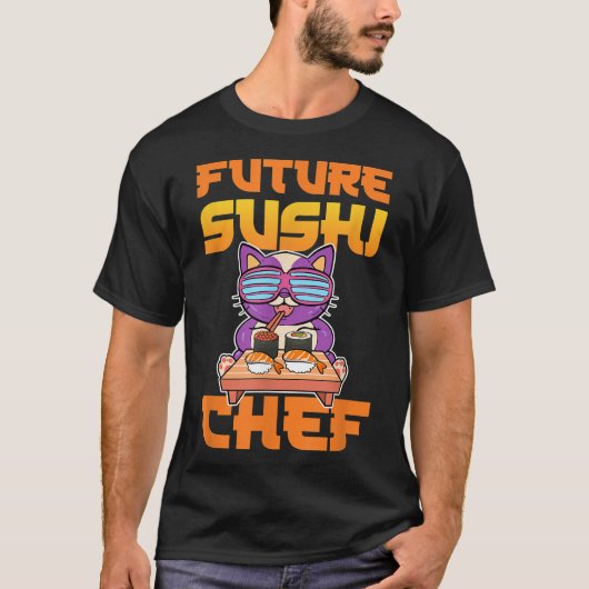 Sushi Chef Cat LGBTQ Gay Pride Maki Anime Figure M Tシャツ (正面)