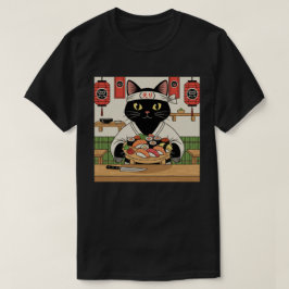 Sushi Chef Cat Tシャツ