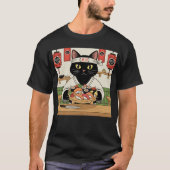 Sushi Chef Cat  Tシャツ (正面)