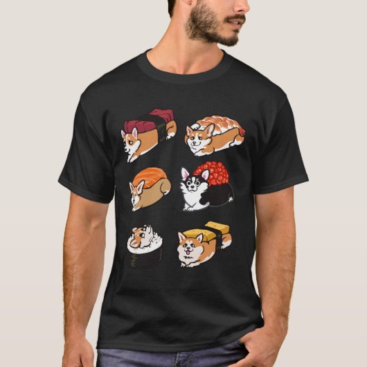 Sushi Corgi Tシャツ (正面)