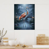 Sushi Crane Moon Marsh ポスター (キッチン)