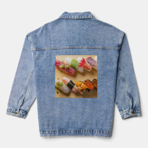 Sushi Curve – Artistic Nigiri Denim Jacket デニムジャケット