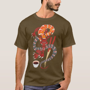 Sushi Dragon - Anime Japan 日本の Cuisine Chef F Tシャツ