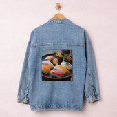 Sushi Elegance – Tradition Refined in Denim デニムジャケット (ハンガー)