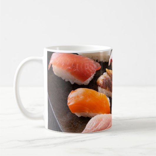 Sushi Feast | Luxury Nigiri Art Mug コーヒーマグカップ (左)