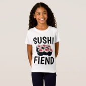 SUSHI FIEND おもしろい SUSHI LOVER Tシャツ (正面フル)