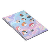 Sushi Flying in Pastel Galaxy Sky ノートブック (右側)