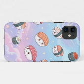 Sushi Flying in Pastel Galaxy Sky Case-Mate iPhoneケース (裏面(横))