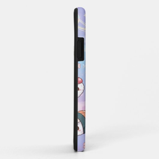 Sushi Flying in Pastel Galaxy Sky Case-Mate iPhoneケース (裏面/右)