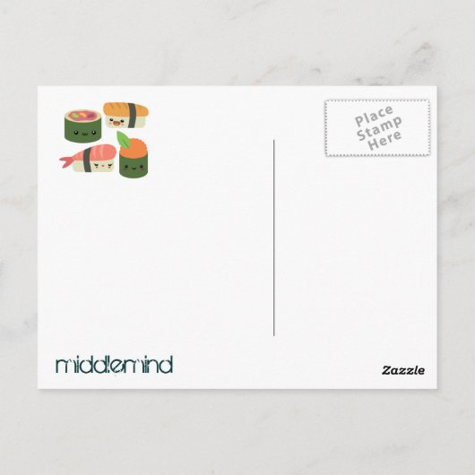 Sushi Friends ポストカード (裏面)