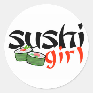 Sushi Girlスタンプ ラウンドシール