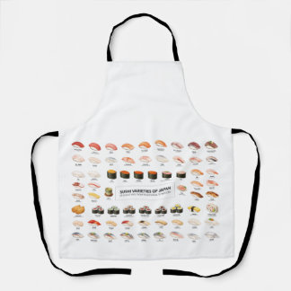 Sushi Guide Apron – Japanese Food Chart エプロン