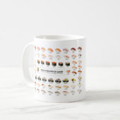 Sushi Guide Mug – Japanese Food Guide Cup コーヒーマグカップ (正面左)