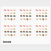 Sushi Guide Sticker – Japanese Food Chart Decal スクエアシール (シート)