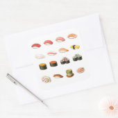 Sushi Guide Sticker – Japanese Food Chart Decal スクエアシール (封筒)
