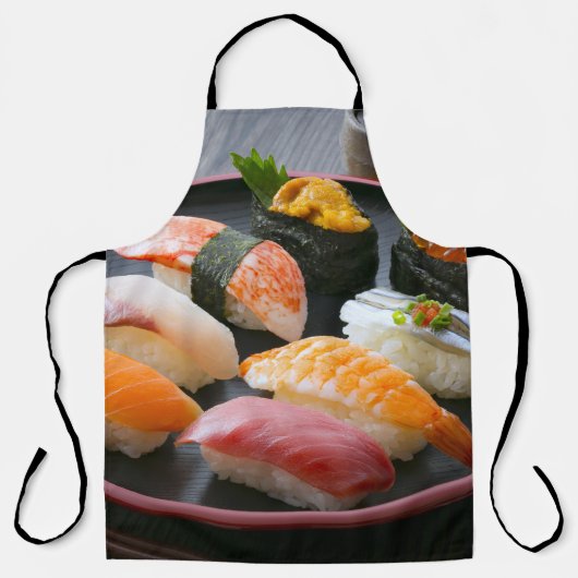 Sushi Harmony Apron – Classic Nigiri Delight エプロン (正面)