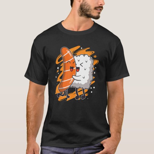 Sushi Hug Sushi Japanese Food Japan Culture Tシャツ (正面)